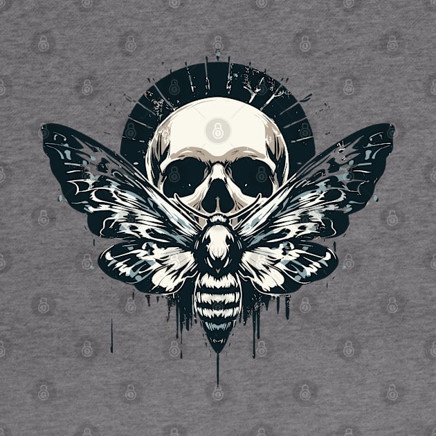 Moth skull horror by Evgmerk